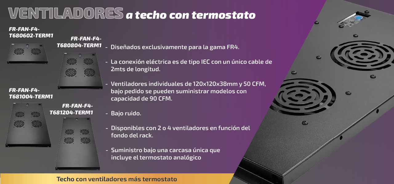 Ventiladores a techo con termostato